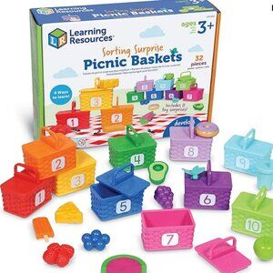 Learning Resources Sorting Surprise Picnic Baskets, Toddler Sorting & Matching S